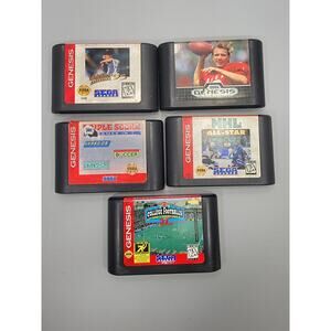 Lot Of 5 Vintage Sport Sega Genesis